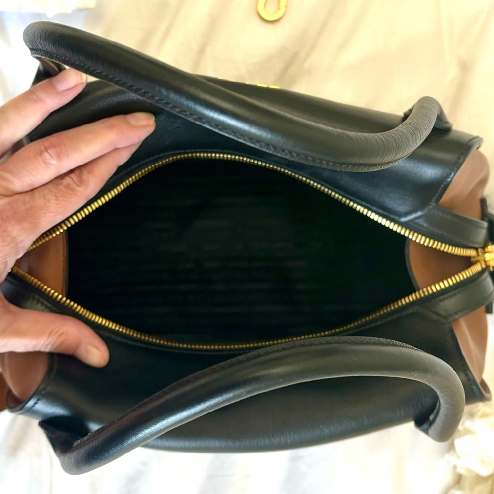 Prada Bowling Ribbon Bicolor Double-Handle Prada Tote Bag NWT - Picture 12 of 16